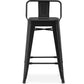 Bar stool with industrial design backrest - 60cm - Stylix