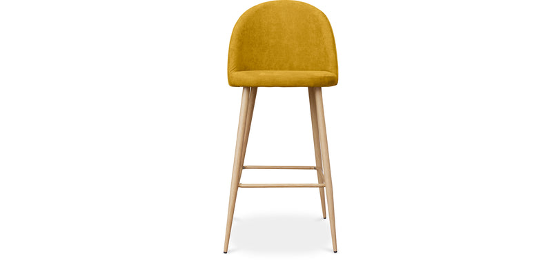 Tabouret tapissé en tissu - design scandinave - 73cm - Evelyne