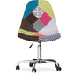 Chaise de Bureau à roulettes - Chaise de Bureau - Tapissée en Patchwork - Simona
