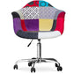 Chaise de bureau avec accoudoirs - Chaise de bureau à roulettes - Tapissée en patchwork - Ray