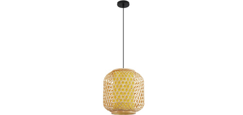 Lampe de plafond en bambou - Lampe suspendue de style Boho Bali - Ubon