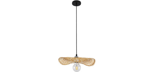 Lustre de plafond en bambou - Suspension de style Boho Bali - Noila