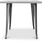 Table à manger carrée design industriel - Stylix