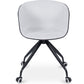 Chaise de bureau tapissée avec accoudoirs - Chaise de bureau à roulettes - Noir et blanc - Jodie