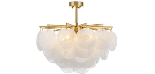 Mother-of-pearl ceiling lamp - Pendant lamp with discs - Karl