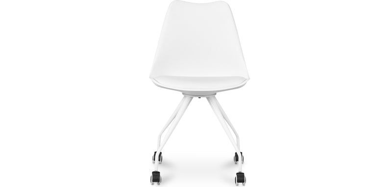 Chaise de bureau à roulettes - Chaise de bureau blanche - Canva