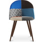 Chaise de salle à manger tapissée en patchwork - Style scandinave - Pixi