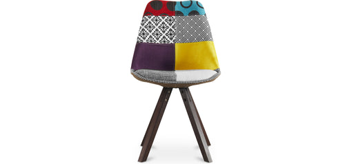Chaise de Salle à Manger - Revêtement Patchwork -Ray