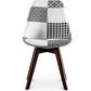 Dining chair - upholstered in black and white patchwork - New edition - Sam