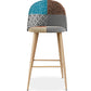 Upholstered Patchwork Stool - Scandinavian Style - Evelyne