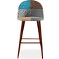 Tabouret Rembourré en Patchwork - Style Scandinave - Patty