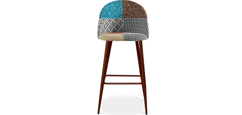 Tabouret Rembourré en Patchwork - Style Scandinave - Patty