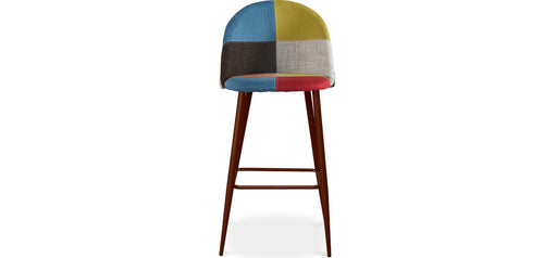 Tabouret Rembourré en Patchwork - Style Scandinave - Simona