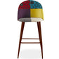 Tabouret Rembourré en Patchwork - Style Scandinave - Ray