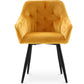 Dining chair with armrests - upholstered in velvet - Alene