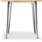Table à manger carrée industrielle - Bois et métal - Stylix