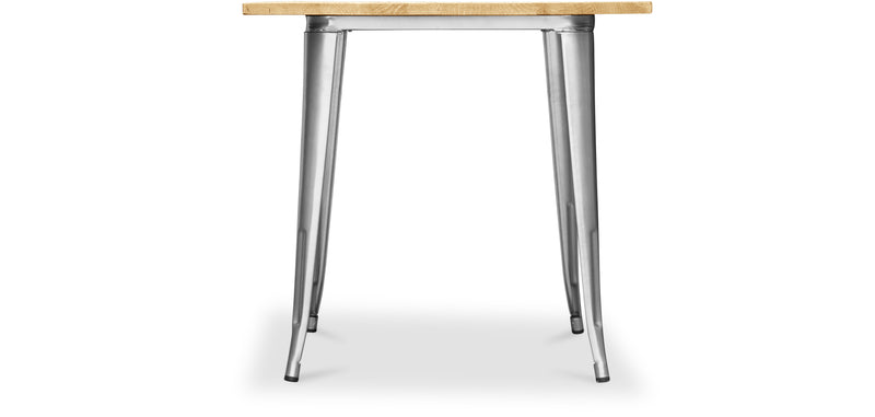 Square Industrial Dining Table - Wood and Metal - Stylix - gallery 2