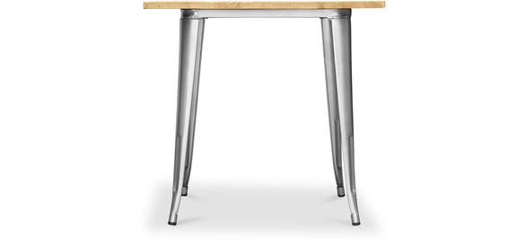 Square Industrial Dining Table - Wood and Metal - Stylix - gallery 2