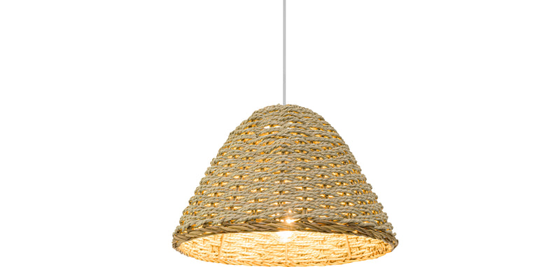 Lampe de plafond en rotin - Lampe suspendue de stile Boho Bali - Milo