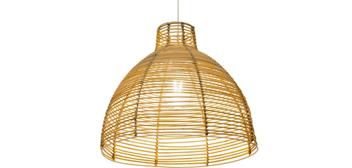 Lampe de plafond en rotin - Lampe suspendue de stile Boho Bali - Can