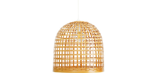 Lustre de plafond en bambou - Suspension de style Boho Bali - Thi
