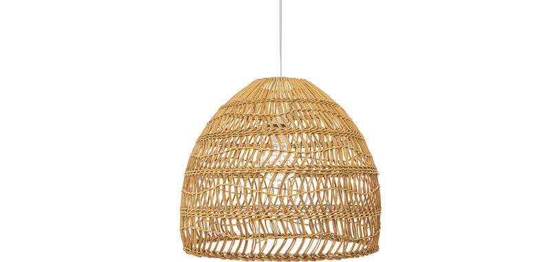 Hanging Lamp Boho Bali Style Natural Rattan - 40 cm - Hoa - gallery 1