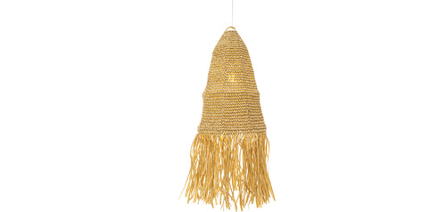 Lampe de plafond en raphia - Lampe suspendue au stile Boho Bali - Uoc