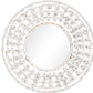 Wall Mirror - White Boho Bali Round Design (60 cm) - Lenai - gallery 1