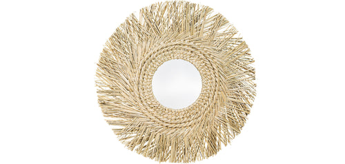 Lustro ścienne - okrągły design boho Bali (60 cm) - Mai