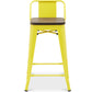 Bar stool - Industrial design - Wood and steel - 60cm - New edition - Stylix