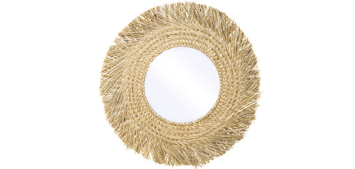 Lustro ścienne - okrągły design boho Bali (60 cm) - Rewu