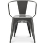 Dining chair with armrests - Industrial design - Steel - New edition - Stylix
