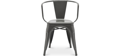 Chaise de salle à manger avec accoudoirs - Design industriel - Acier - Nouvelle édition - Stylix