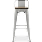 Taburete de Bar - Diseño Industrial - Madera y Acero - 76cm - Stylix