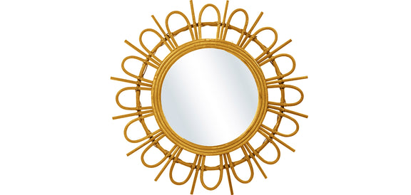 Wall Mirror - Boho Bali Round Design (60 cm) - Miu - gallery 1