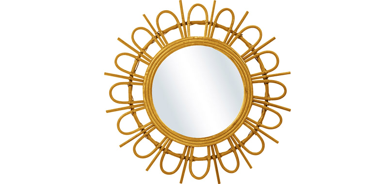 Wall Mirror - Boho Bali Round Design (60 cm) - Miu - gallery 1