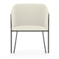 Fauteuil avec accoudoirs En Bouclette Fausse Fourrure Tapissée - Boucles Blanches - Miusen