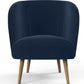 Fotel designerski - Obity aksamitem - Krenda