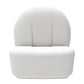 Fotel designerski z tkaniny boucle z imitacji futra - białe pętelki - Loraine