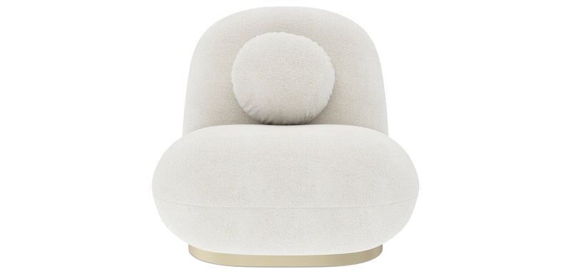 Bouclé fabric upholstered armchair - Larry - gallery 8