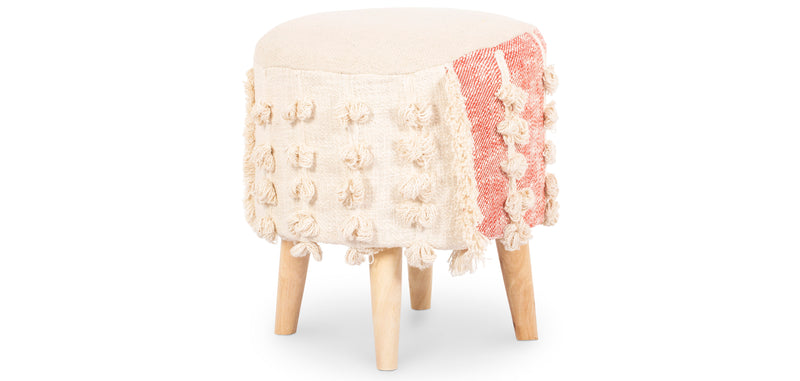 Tabouret Pouf Rond - Style Boho Bali - Batty