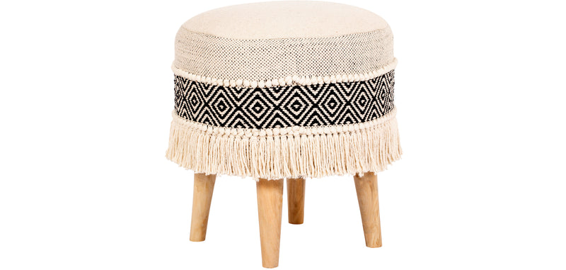 Tabouret Pouf Rond - Style Boho Bali - Joyce
