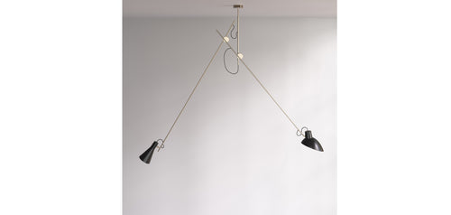 Lampe de plafond à bras articulés - Lampe suspendue - 2 bras - Pats