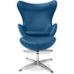 Fauteuil Design Oeuf avec Repose-Pieds - Revêtement en Similicuir - Brave