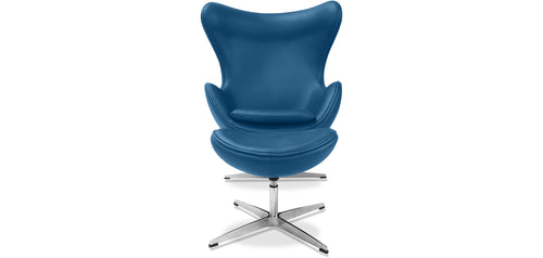 Fauteuil Design Oeuf avec Repose-Pieds - Revêtement en Similicuir - Brave