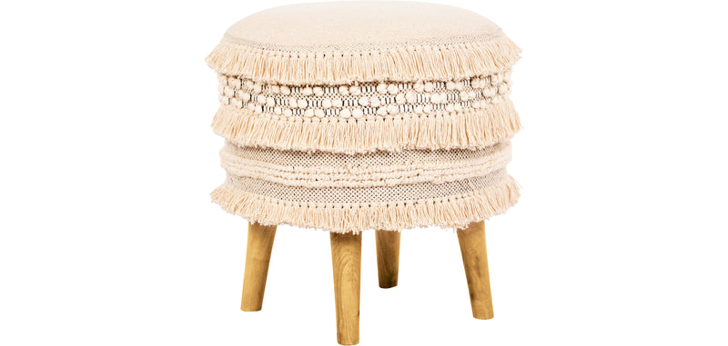 Tabouret Pouf Rond - Style Boho Bali - Jenny