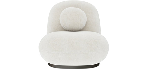 Armchair Upholstered in Boucle Fabric - Larry - gallery 6