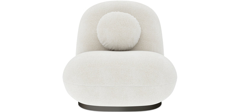 Armchair Upholstered in Boucle Fabric - Larry - gallery 6