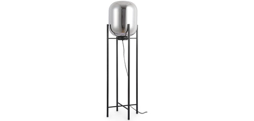 Lampa stojąca design - lampa do salonu - szary