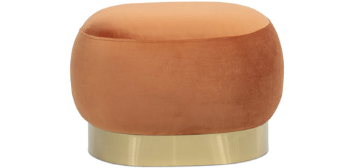 Pouf - Velours et métal - Luxe